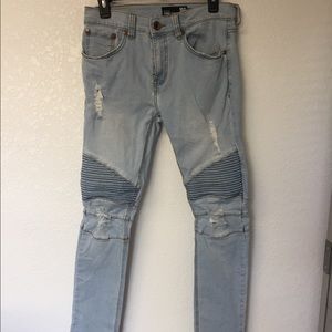 RSQ Seattle Skinny Taper Ripped Jeans